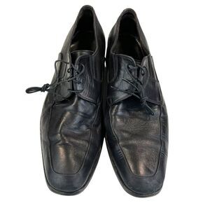 Bruno Magli Rammola Men's Dress Black Leather Oxford Shoes Square Apron Toe 13